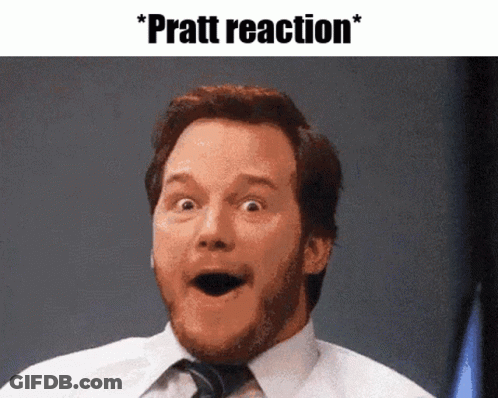 Man In White Shirt And Tie Surprised Pratt Reaction GIF
