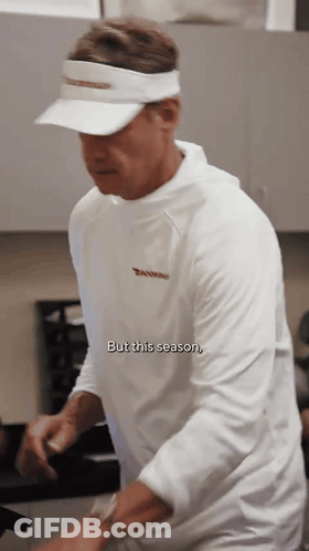 Man In White Shirt And Visor Says But This Season GIF
