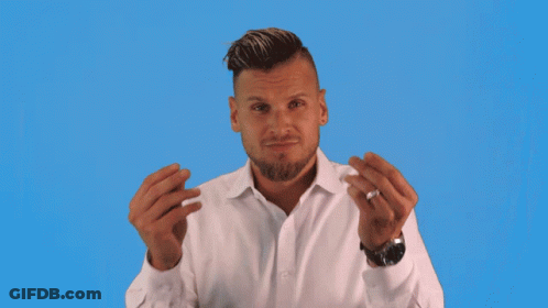 Man In White Shirt And Watch Hand Gesture GIF