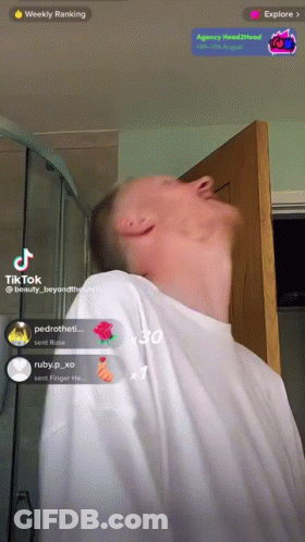 Man In White Shirt At Door With Weekly Ranking GIF