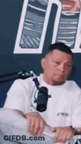 Man In White Shirt At Microphone GIF