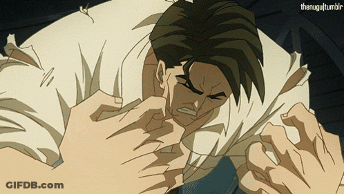 Man In White Shirt Being Punch GIF