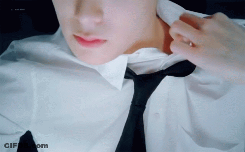 Man In White Shirt Black Tie Adjusted L GIF