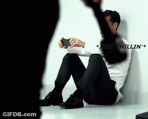 Man In White Shirt Chilling GIF