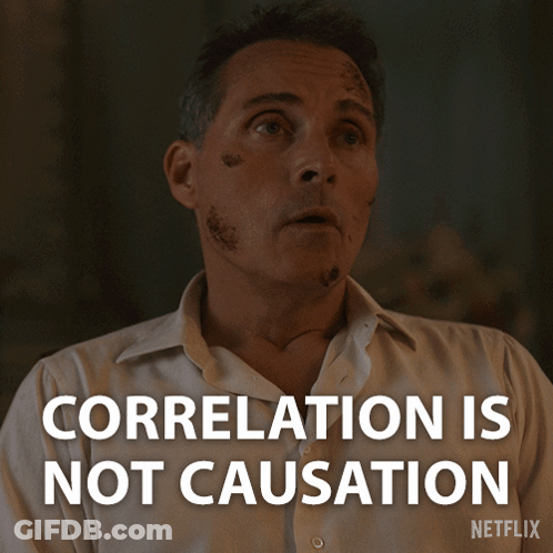Man In White Shirt Correlation Is Not Causation GIF