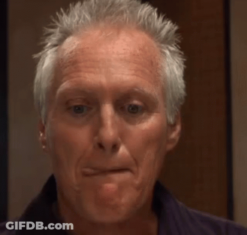Man In White Shirt Crying Eyes Closed Mouth Open GIF