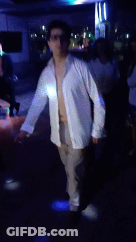 Man In White Shirt Dancing GIF