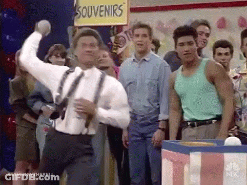 Man In White Shirt Dancing In Front Of Crowd GIF