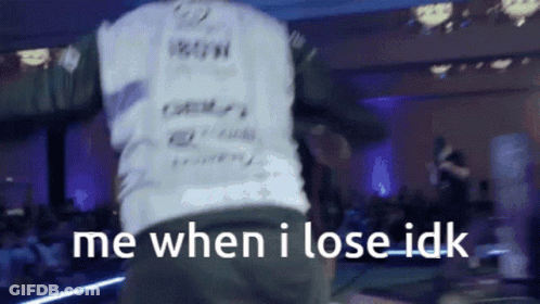 Man In White Shirt Dancing Saying Me When I Lose Idk GIF