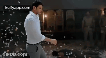 Man In White Shirt Fighting Another Man GIF