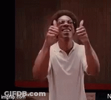 Man In White Shirt Giving Thumbs Up GIF
