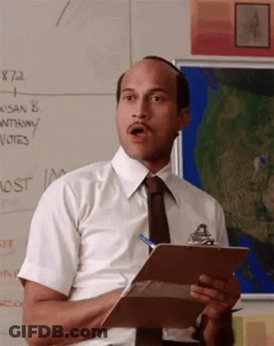 Man In White Shirt Holding Clipboard GIF
