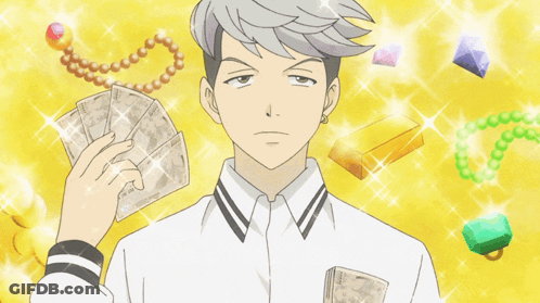 Man In White Shirt Holding Money GIF