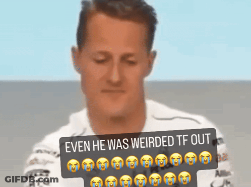 Man In White Shirt Holding Sign Even He Was Weirded Tf Out GIF