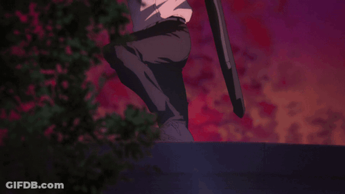 Man In White Shirt Holding Sword GIF