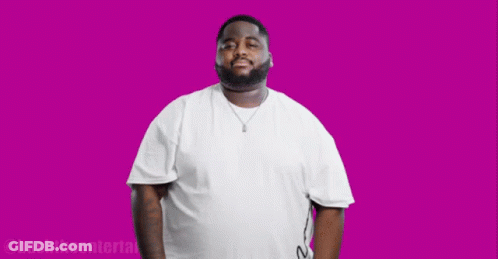Man In White Shirt Holding Trash Can GIF