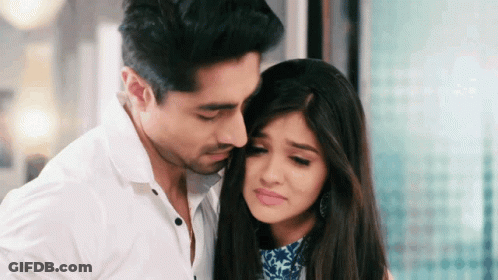 Man In White Shirt Hugging Woman GIF