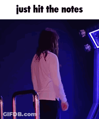 Man In White Shirt Just Hit The Notes GIF