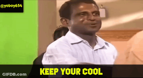 Man In White Shirt Keep Your Cool GIF