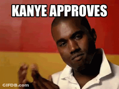 Man In White Shirt Making Funny Face Kanye Approves GIF