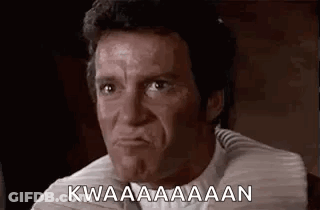 Man In White Shirt Making Funny Face Says Kwaaaaaan GIF