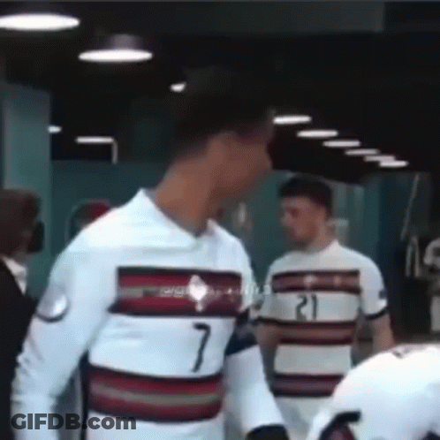 Man In White Shirt Number 7 Standing GIF