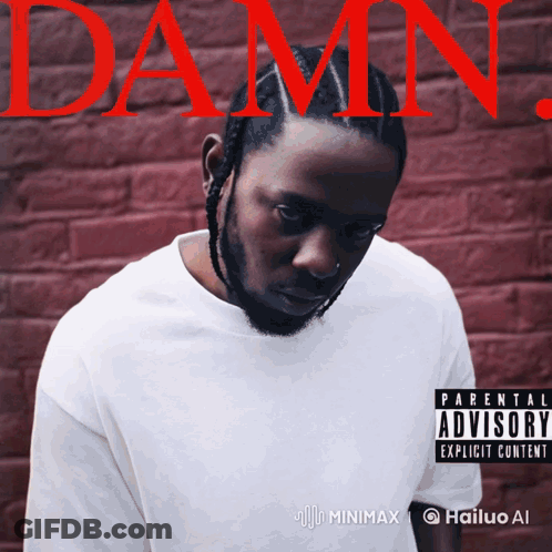 Man In White Shirt On Cover Of Damn GIF