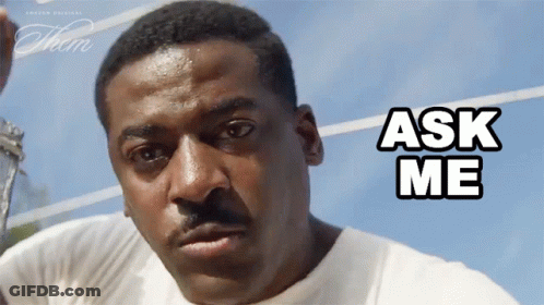 Man In White Shirt Saying Ask Me GIF
