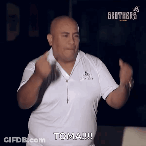 Man In White Shirt Saying Brothers Dancing GIF