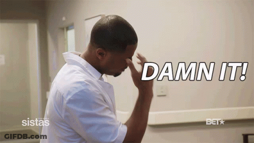 Man In White Shirt Saying Damn It GIF