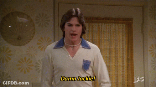 Man In White Shirt Saying Damn Jackie GIF