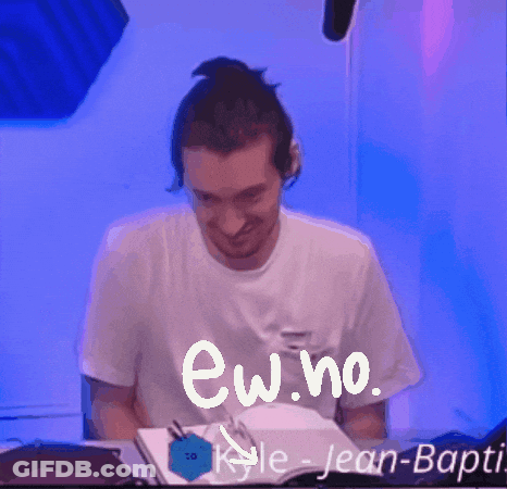 Man In White Shirt Saying Ew No GIF