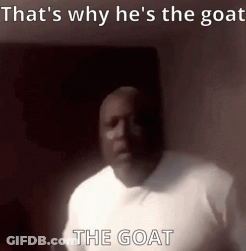 Man In White Shirt Saying He's The Goat GIF