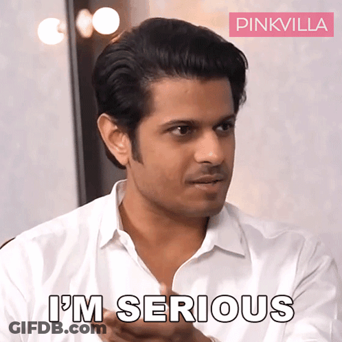 Man In White Shirt Saying I'm Serious GIF