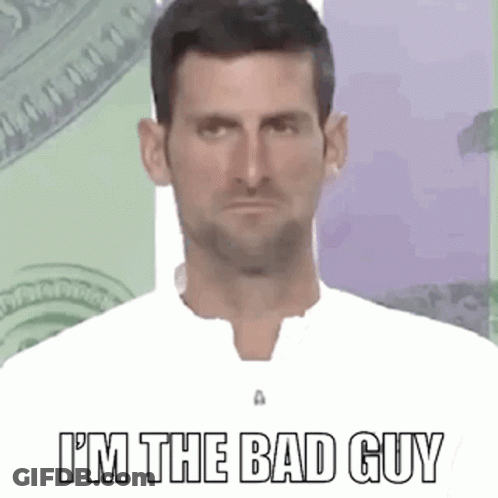 Man In White Shirt Saying I'm The Bad Guy GIF