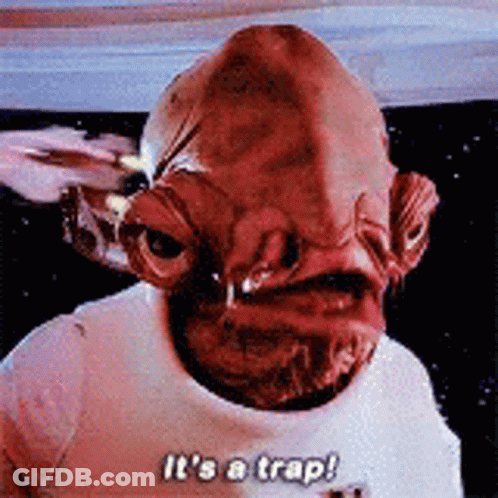 Man In White Shirt Saying It's A Trap GIF