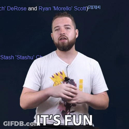 Man In White Shirt Saying It's Fun GIF