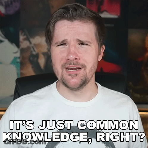 Man In White Shirt Saying It's Just Common Knowledge Right GIF