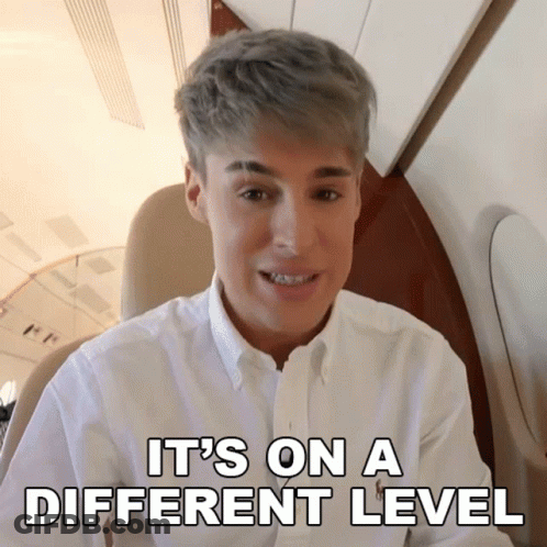 Man In White Shirt Saying It's On A Different Level GIF