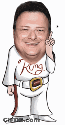 Man In White Shirt Saying King GIF