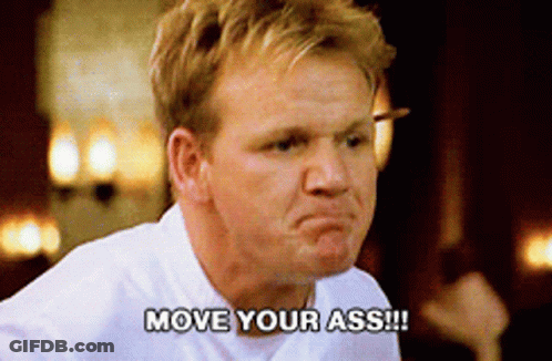 Man In White Shirt Saying Move Your Ass GIF