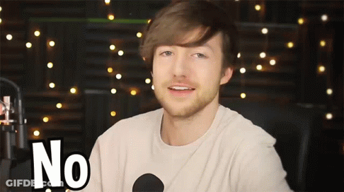 Man In White Shirt Saying No GIF