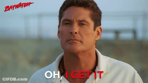 Man In White Shirt Saying Oh I Get It GIF