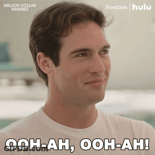 Man In White Shirt Saying Ooh-Ah Ooh-Ah GIF