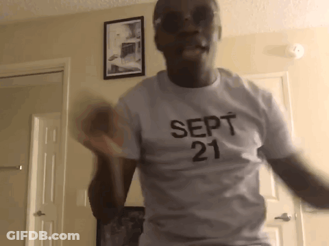 Man In White Shirt Saying Sept 21 GIF