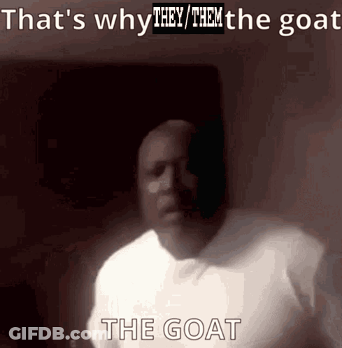 Man In White Shirt Saying That's Why They Them The Goat GIF