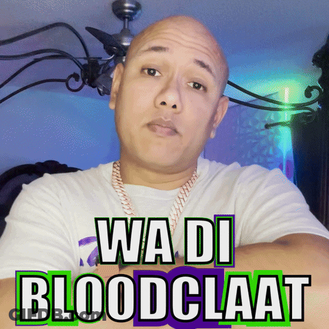 Man In White Shirt Saying Wa Di Bloodclaat GIF
