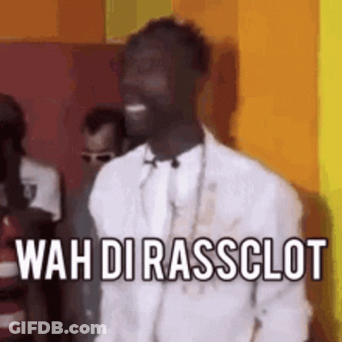Man In White Shirt Saying Wah Dirassclot GIF