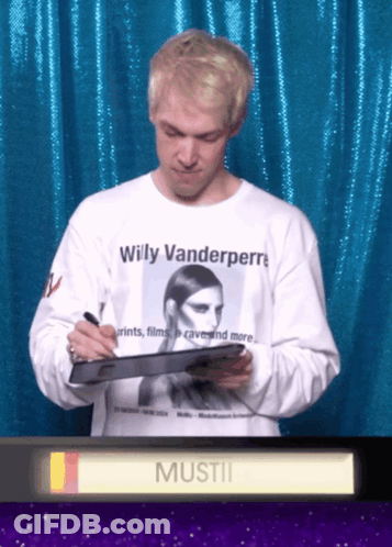 Man In White Shirt Saying Willy Vanderperre GIF