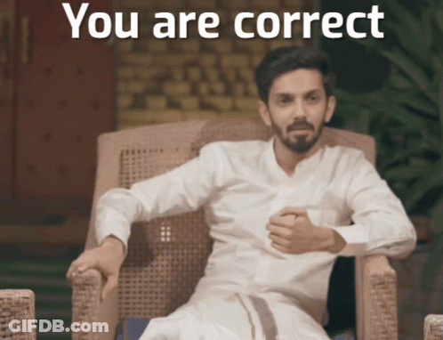 Man In White Shirt Saying You Are Correct GIF